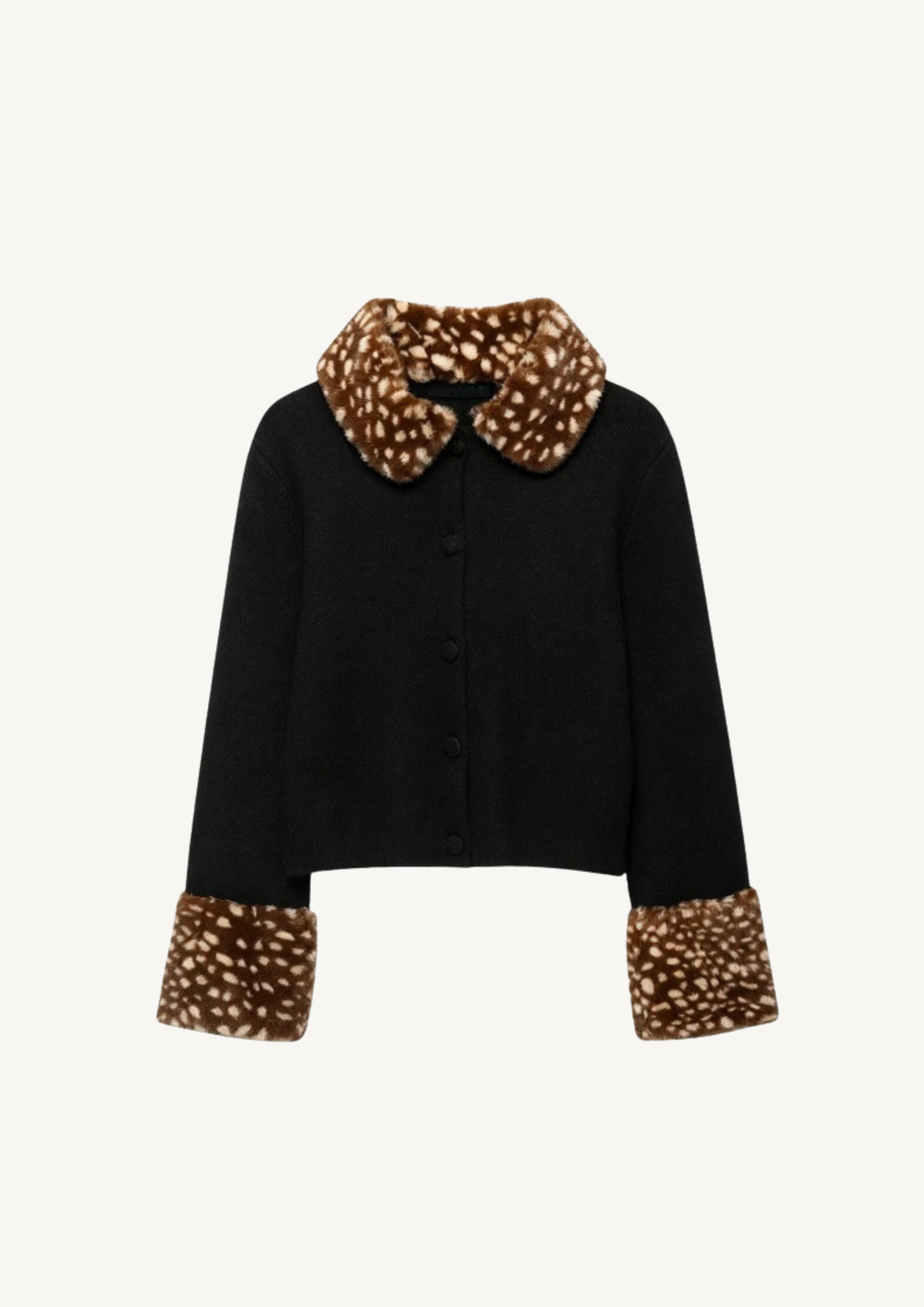 Celine Deer Print Fur Jacket Top