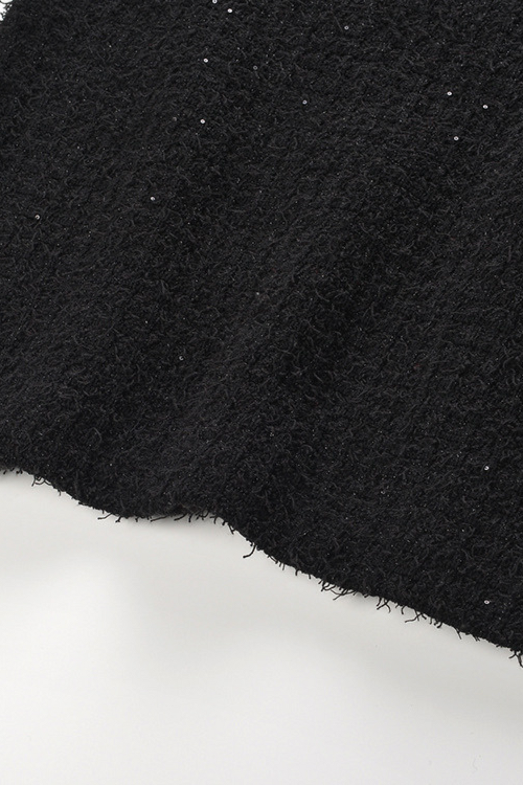Classic Noir Ruffle Sequin Knit Maxi Dress