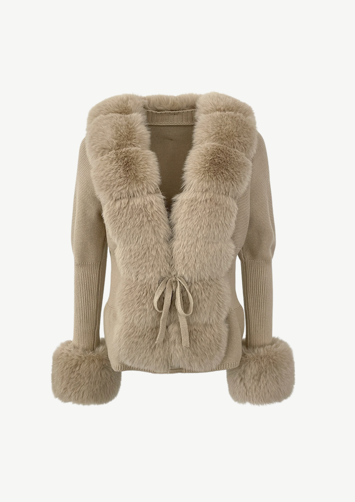 Jane Luxe Fur Knit Coat