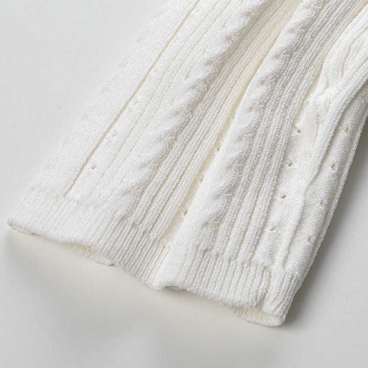 Ivory Knit Elegance Mini Dress