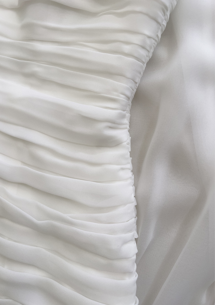 Ivory Whisper Mesh Maxi Dress