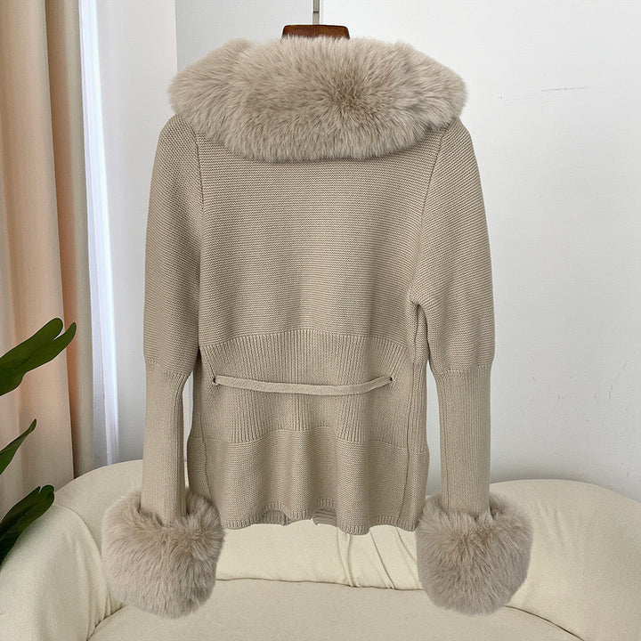 Jane Luxe Fur Knit Coat
