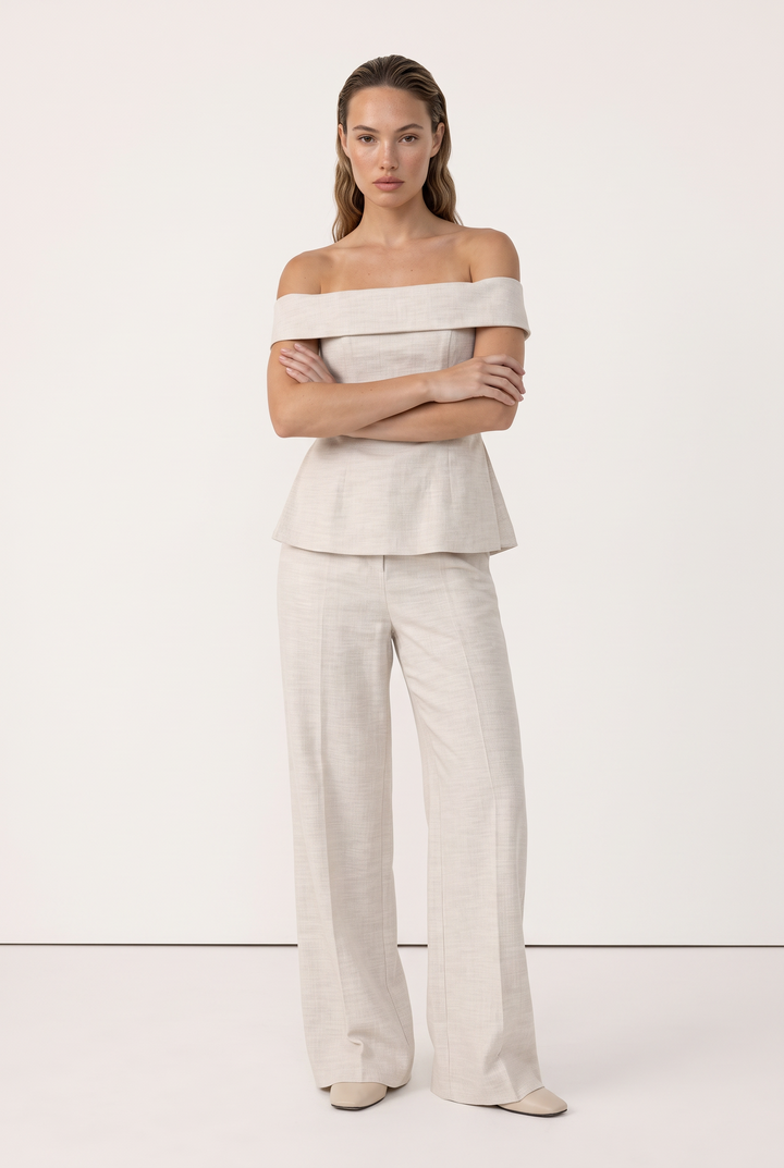 Ivory Riviera Off Shoulder Set