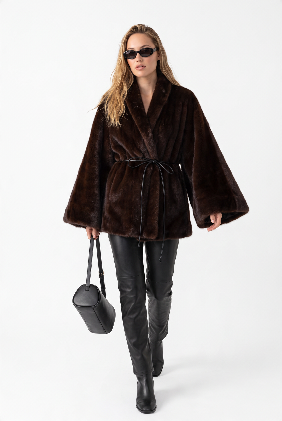 Isadora Faux Fur Wrap Coat