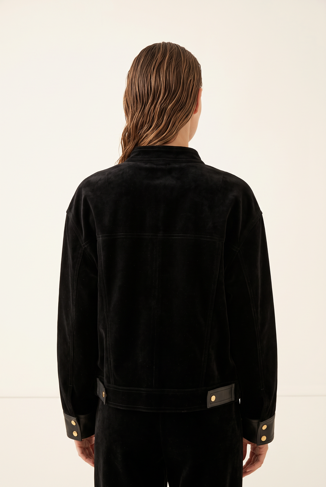 Black Edge Belted Jacket
