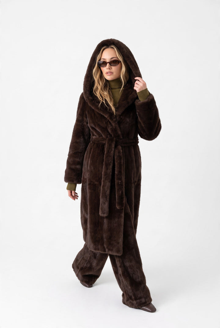 Bianca Luxe Hooded Faux Fur Coat