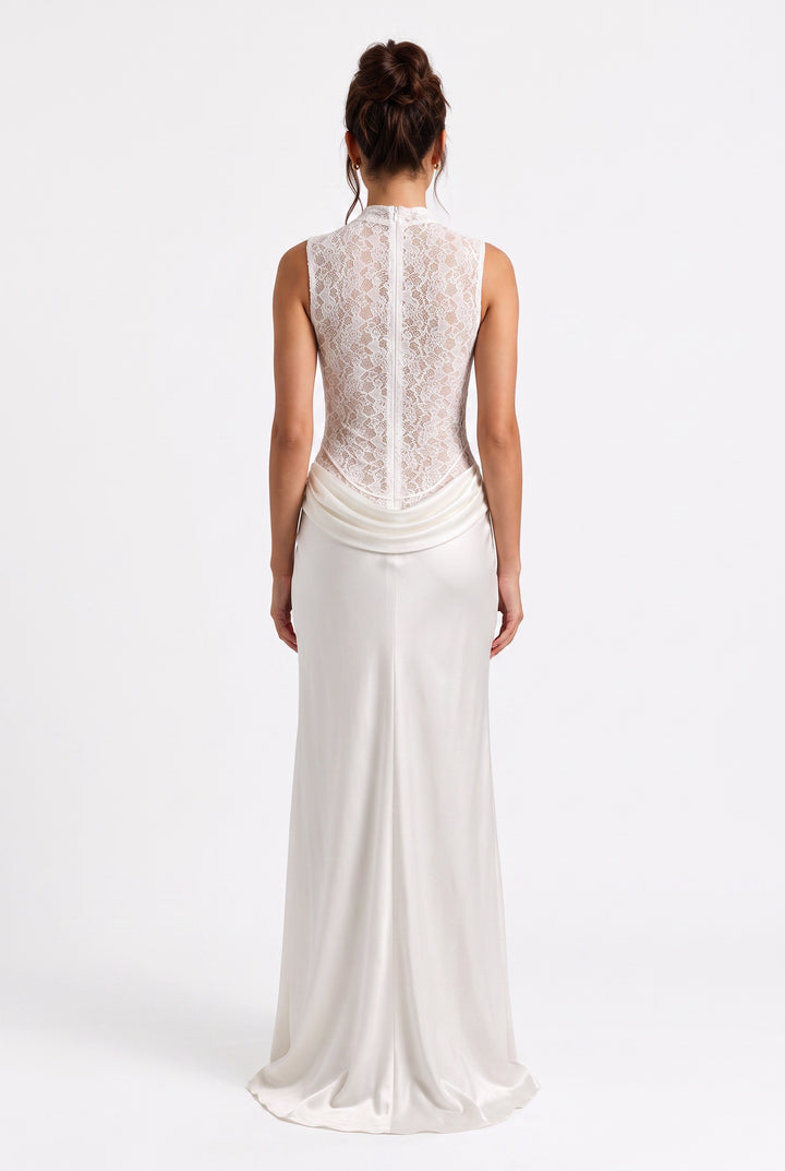 Celeste Lace Rosette Gown